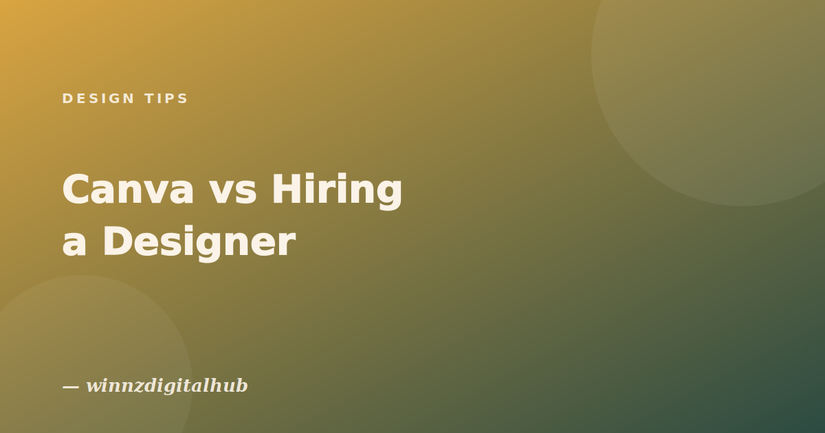 Canva vs Hiring a Designer