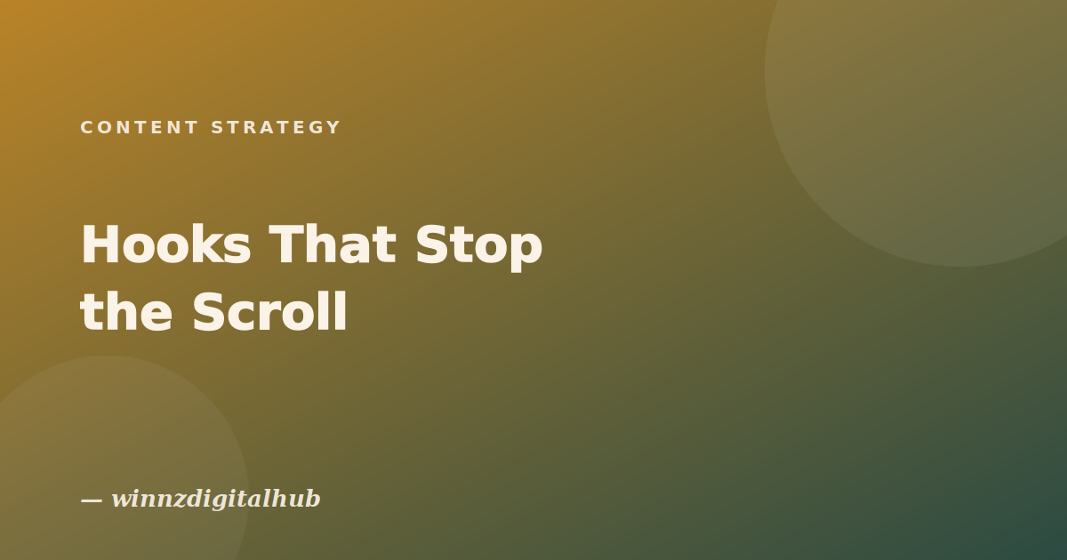 How to Write YouTube Hooks That Stop the Scroll